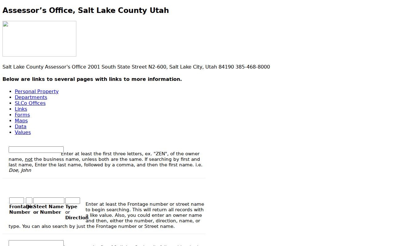 Draper public records owner address and parcel search in Salt Lake County
